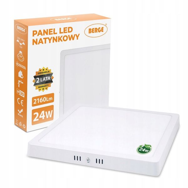 Panel LED plafon natynkowy 24W PREMIUM EMC zdjęcie 1