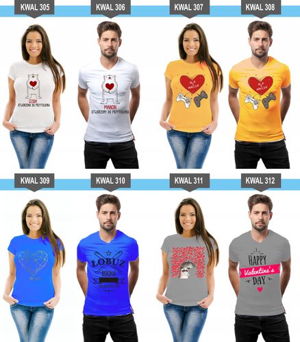 Koszulki z nadrukiem dla Par Prezent Mąż Żona na Arena.pl