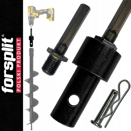 Adapter do wiertarki - Wkrętarka HEX > Wiertło do gleby 20 mm / świder na Arena.pl