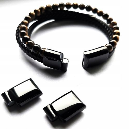 Bransoletka męska REGULOWANA 20-23CM TYGRYSIE OKO SKÓRA JAKOŚĆ VERSATILE na Arena.pl