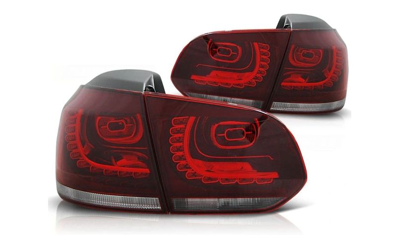 Lampy Tylne DIODOWE VW GOLF 6 VI 08-12 RED WHITE zdjęcie 3