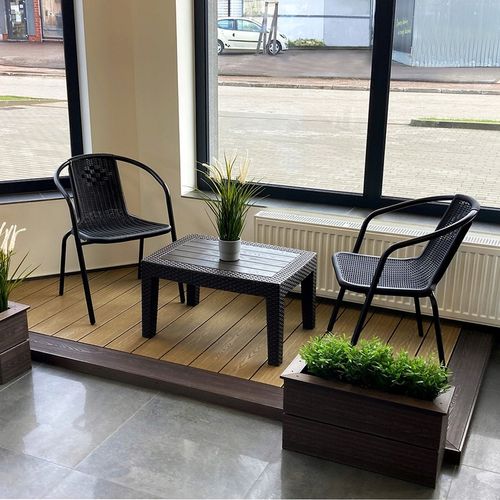 Zestaw 4 krzeseł ogrodowych - komplet FLORA na Arena.pl