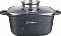 Kwadratowy Garnek Marmurkowy 26cm z Pokrywką, 5,5L - Indukcja/Gaz