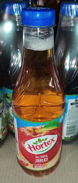 Hortex Sok 100% Jabłko PET 1L - karton zdjęcie 1