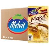 MELVIT Mąka pszenna razowa do wypieku domowego chleba 1 kg x 10 sztuk