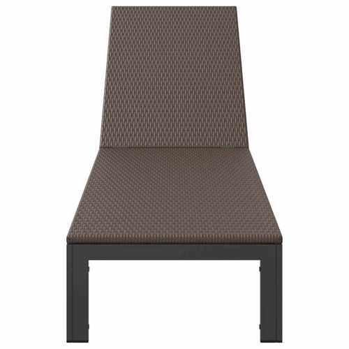 Leżak 1-osoba Brązowy 60 x 200 x 27cm polirattan na Arena.pl