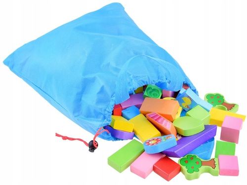 Kolorowe Klocki drewniane sorter farma 100e ZA3565 na Arena.pl