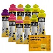 10x SIS GO ISOTONIC ŻEL ENERGETYCZNY 60 ml + GRATIS ISOTONIC DRINK 25