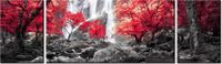 90CM 80 OBRAZ 3 ELEM JESIENNY WODOSPAD ŚCIENNY