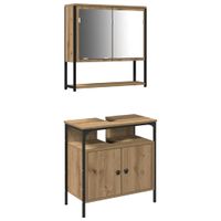 Zestaw mebli łazienkowych 2 pcs Brązowy 60 x 30 x 60 cm