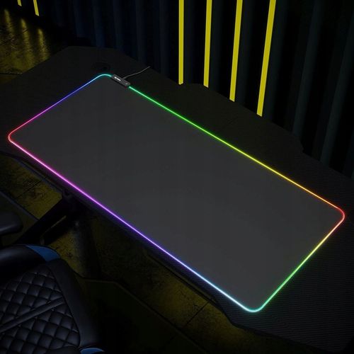 MOZOS DUŻA PODŚWIETLANA PODKŁADKA 80X30CM DLA GRACZY GAMINGOWA LED RGB na Arena.pl