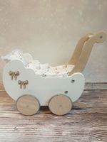 WÓZEK DLA DZIEWCZYNKI DLA LALEK Z POŚCIELĄ PCHACZ