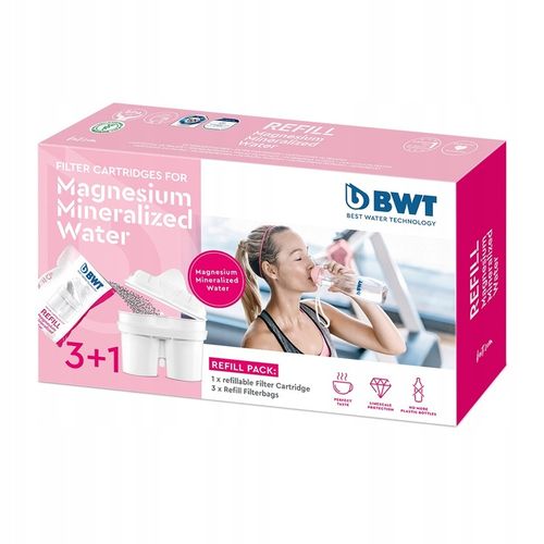 WKŁADY FILTRY Mineralizujące Wodę Magnezem Miękka Woda BWT REFILL Pack 3+1 na Arena.pl