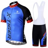 Zestaw Rowerowy Kolarski MĘSKI Koszulka Spodenki Żelowe Z SZELKAMI PRO 6XL