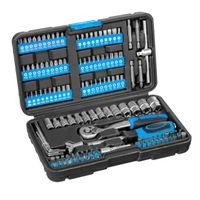 Güde Klucze nasadowe i bity z grzechotką w walizce GSB 130-cześciowy