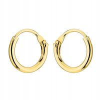 ZŁOTE KOLCZYKI Damskie pr. 585 KÓŁKA KOŁA 9mm 14k