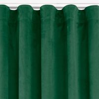 Zasłona VILA velvetowa na taśmie wave 135x225 butelkowa zieleń  Homede