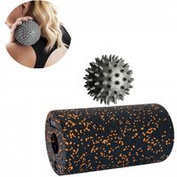 ZESTAW DO MASAŻU DUŻY WAŁEK ROLLER EPP + PIŁKA Z KOLCAMI FIT.ME