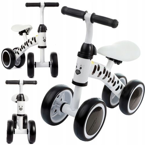 Biały rowerek jeździk pchacz dla dzieci Zebra. Pierwszy rowerek od 1 roku na Arena.pl