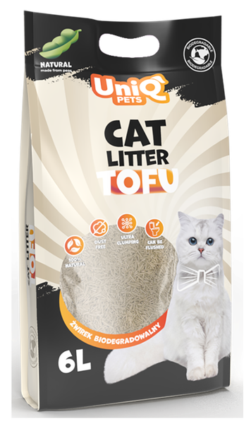 Żwirek tofu naturalny dla kota biodegradowalny 2,5kg UNIQ PETS zdjęcie 1
