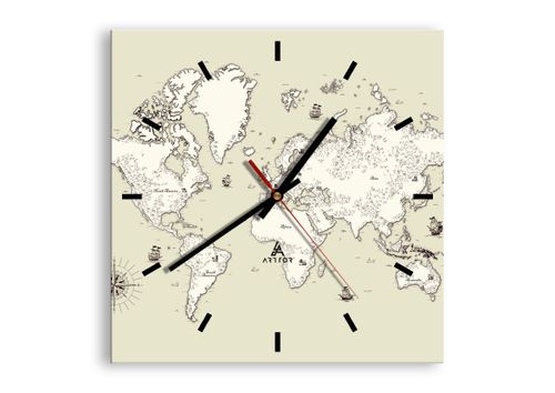 Zegar Ścienny - Mapa Kontynent - 30X30 Cm - C3Ac30X30-2910 na Arena.pl