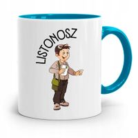 Kubek Błękitny Prezent Dla Listonosza Najlepszy Z Nadrukiem Ze Zdjęciem