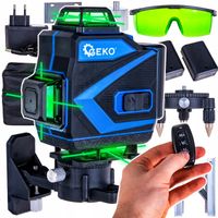 GEKO LASER KRZYŻOWY 360° 4D + 2XAKU + WALIZKA + AKCESORIA G03307