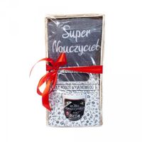 zestaw prezentowy dla Nauczyciela - Ręcznik Super Nauczyciel + kubek