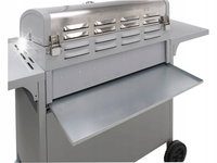 GRILL GAZOWY OGRODOWY 3+1 LUND 12,8KW PALNIK BOCZNY ŻELIWNY RUSZT