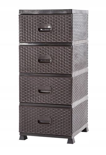 SZAFKA KOMODA REGAŁ 4 SZUFLADY DO ŁAZIENKI RATTAN na Arena.pl