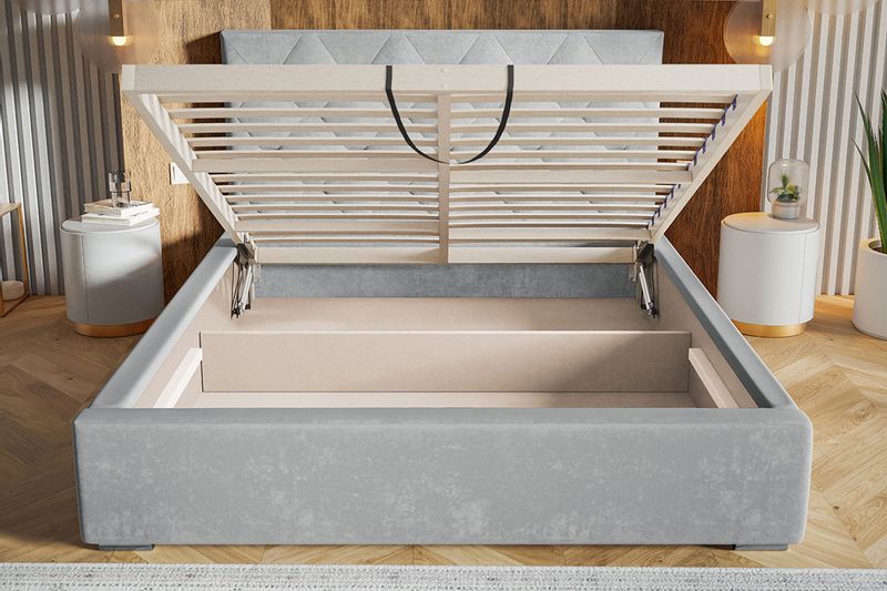 Łóżko tapicerowane LUX 17 200x200 stelaż pojemnik zdjęcie 16