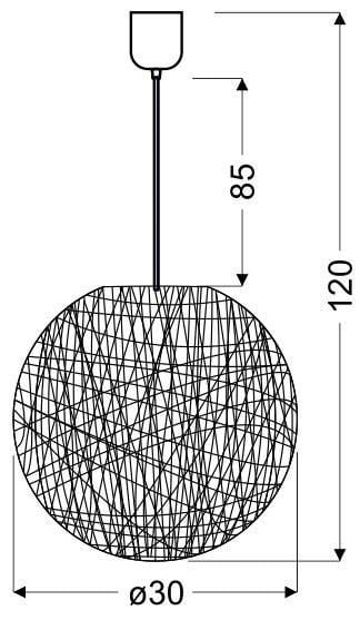Caruba zwis 1x60W E27 biały 30 zdjęcie 4