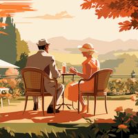 Plakat 100x100cm Retro Randka