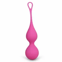 layla peonia pink - dwie silikonowe kulki do ćwiczeń mięśni kegla 140g