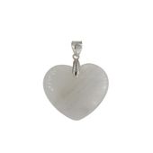 Zawieszka - Kamień Księżycowy serce w srebrze 1