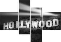 130CM 90 OBRAZ 4 ELEM NIGHT IN HOLLYWOOD ŚCIENNY