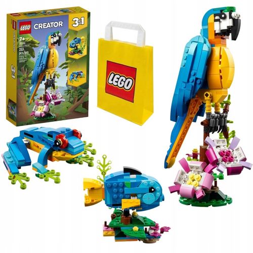 LEGO Creator 3 w 1 31136 Egzotyczna papuga 3w1 Żaba Ryba na Arena.pl