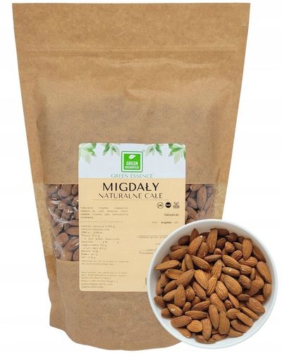 MIGDAŁY CAŁE DUŻE 1kg najlepsze wielkie chrupiące naturalne świeże jakość na Arena.pl