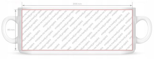 Kubek Elegant uchwyt rant złoty, 330 ml z dowolną grafiką, logo, tekst na Arena.pl