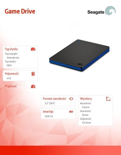 Seagate PS4 Drive 4TB 2,5 STGD4000400 na Arena.pl