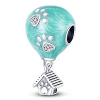 Zawieszka SREBRO 925 Charms Koralik Buda Psa i Balon