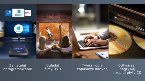 Unitek Nagrywarka zewnętrzna DVD/CD, Hub USB 5Gbps, czytnik kart SD na Arena.pl