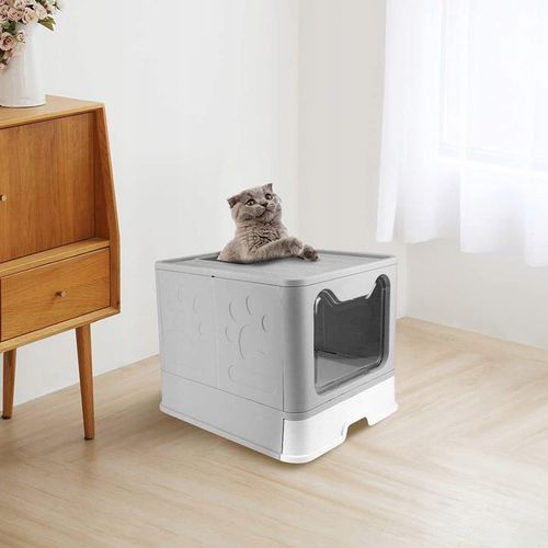 Duża kuweta kryta z szufladą + łopatka (F055) na Arena.pl