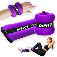Obciążniki na Kostki i Nadgarstki Zestaw 2x 2 kg do Ćwiczeń Biegania Fiolet
