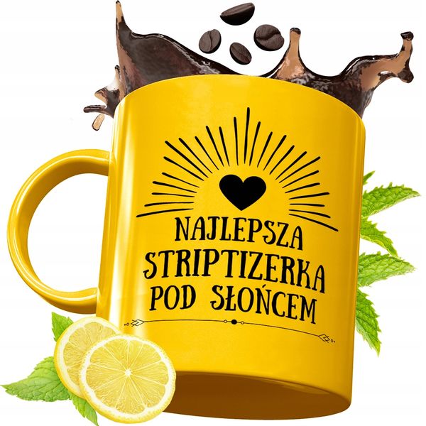 Złoty Kubek Premium Dla Striptizerki Prezent Z Nadrukiem Ze Zdjęciem zdjęcie 1