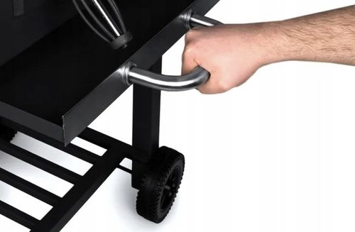 MOCNY GRILL WĘGLOWY OGRODOWY DWA RUSZTY POPIELNIK TERMOMETR DWIE PÓŁKI XXL na Arena.pl