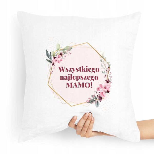 Poduszka Dla Mamy Wszystkiego Najlepszego Mamo! Z Nadrukiem Ze Zdjęciem zdjęcie 1