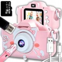 APARAT FOTOGRAFICZNY CYFROWY DLA DZIECI 40Mpx KAMERA ZABAWKA GRY+KARTA 32GB