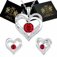 Mennica Świdnicka - Serca Zestaw Prezent na Urodziny Komplet Srebro