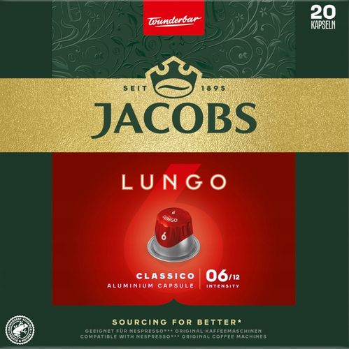 KAWA do NESPRESSO JACOBS LUNGO CLASSICO 20 sztuk na Arena.pl